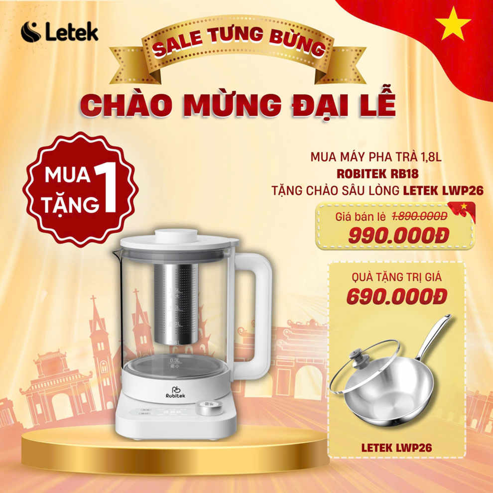 Máy Pha Trà Robitek RB18 - 1.8L – Đa năng&nbsp;